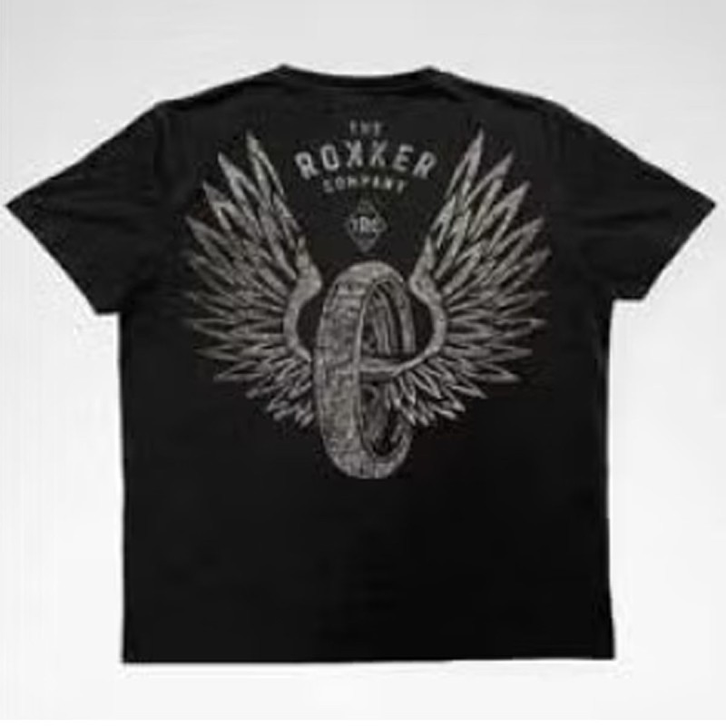 ROKKER SHIRT FLYING WHEEL BLACK ROKKER SHIRT FLYING WHEEL BLACK